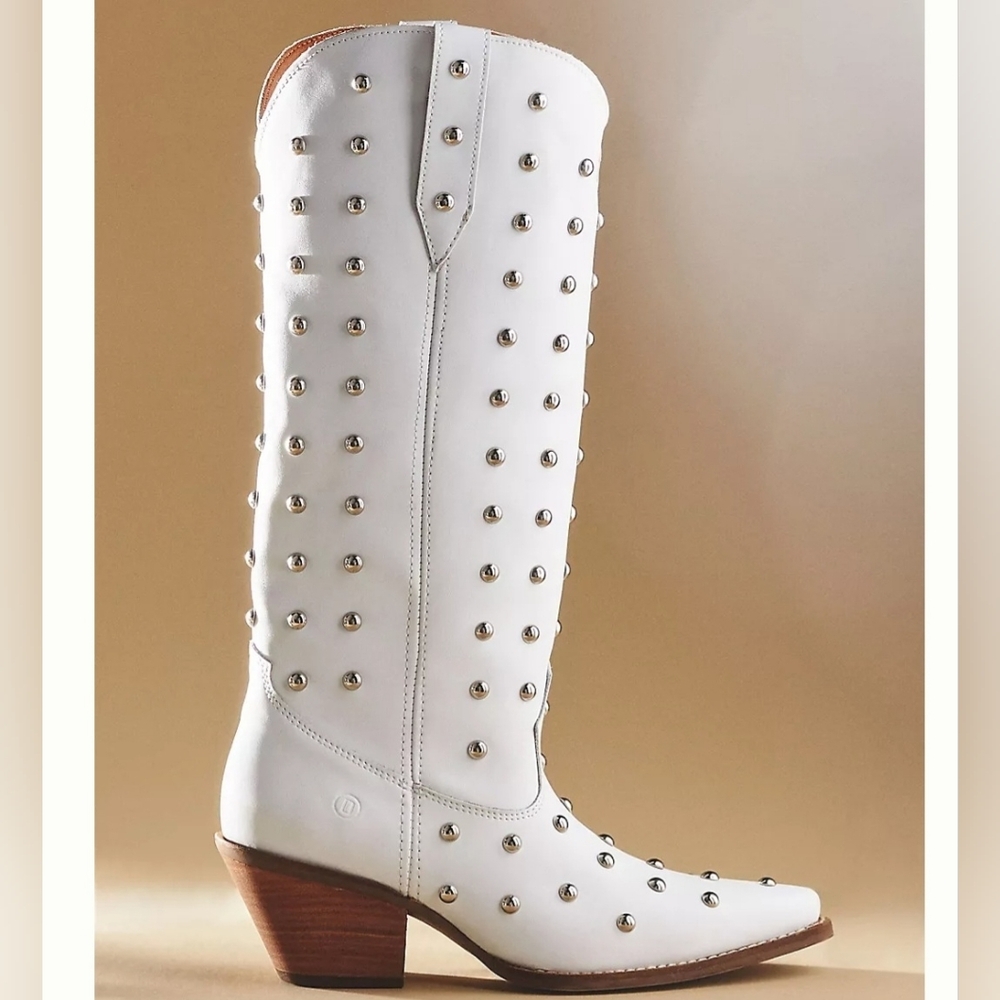 Dingo 1969 Broadway Bingo white silver Cowboy Boots size 10 brand new - Picture 2 of 6